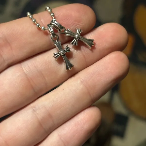 .925 CH RUBY AND SAPPHIRE DOUBLE BABY FAT PENDENT 18 IN. BALL CHAIN NECKLACE - Picture 6 of 9